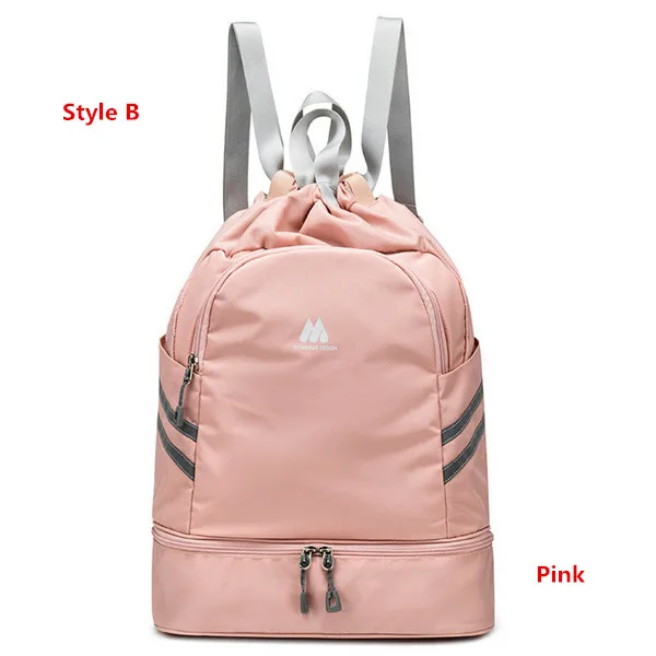 Style B Pink Многофункциональный женский рюкзак для йоги, плавания, спорта, фитнеса, органайзер, водонепроницаемый, для путешествий, одежда, обувь, Ipad, аксессуары для хранения - Цвет: Style B Pink