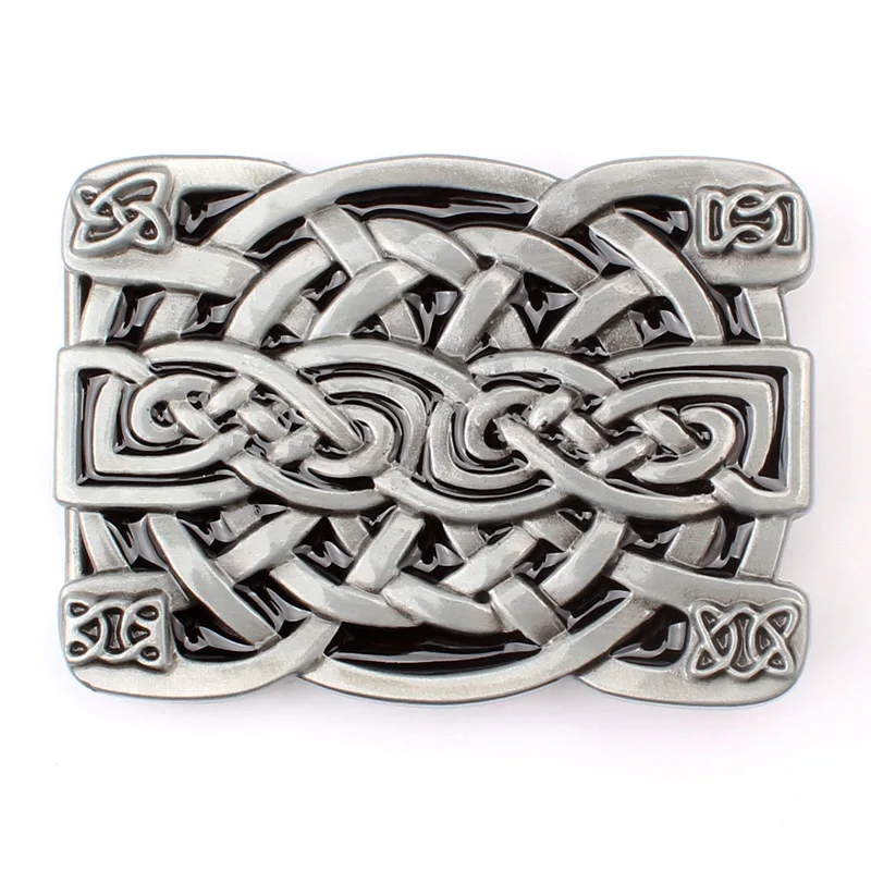 Hebilla de cinturón con nudo celta, tótem nacional germánico, hebilla de patrón tradicional, tienda