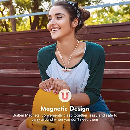 Беспроводные наушники FOOVDO Bluetooth V5.0 водонепроницаемые спортивные со встроенным