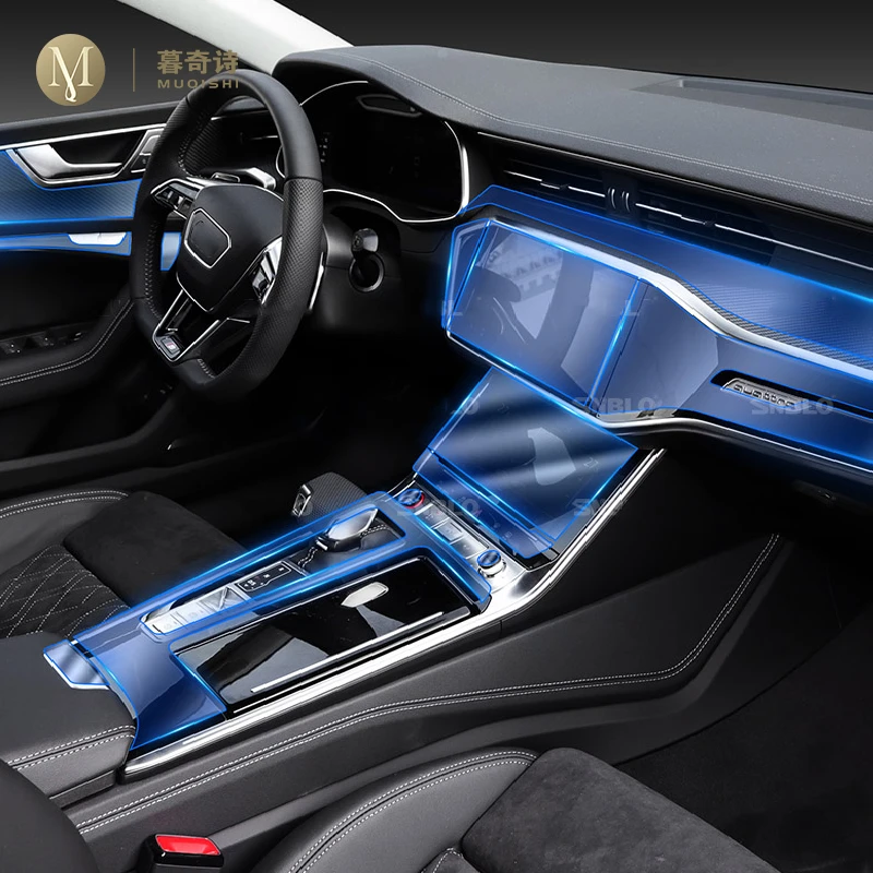 

For Audi S7 RS7 2021 Car Interior Center console Transparent TPU Protective film Anti-scratch Repair film Accessories Refit LHD