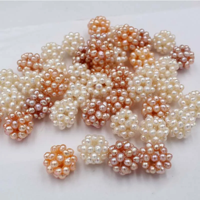 Бусины Из Натурального пресноводного жемчуга круглые бусины ручной работы в