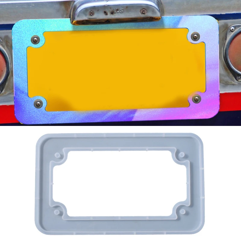 

License Plate Frame Resin Mold Car License Plate Protective Cover Silicone Mould