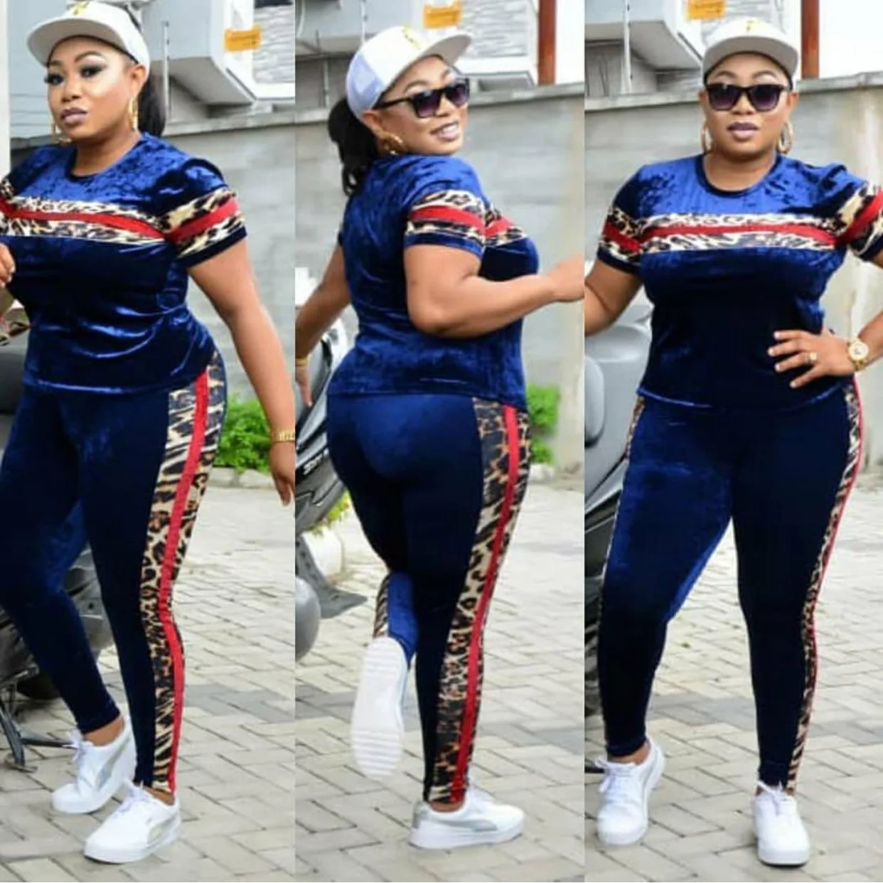 Африканские Дашики бархатные комплекты из двух предметов Женские топы и узкие