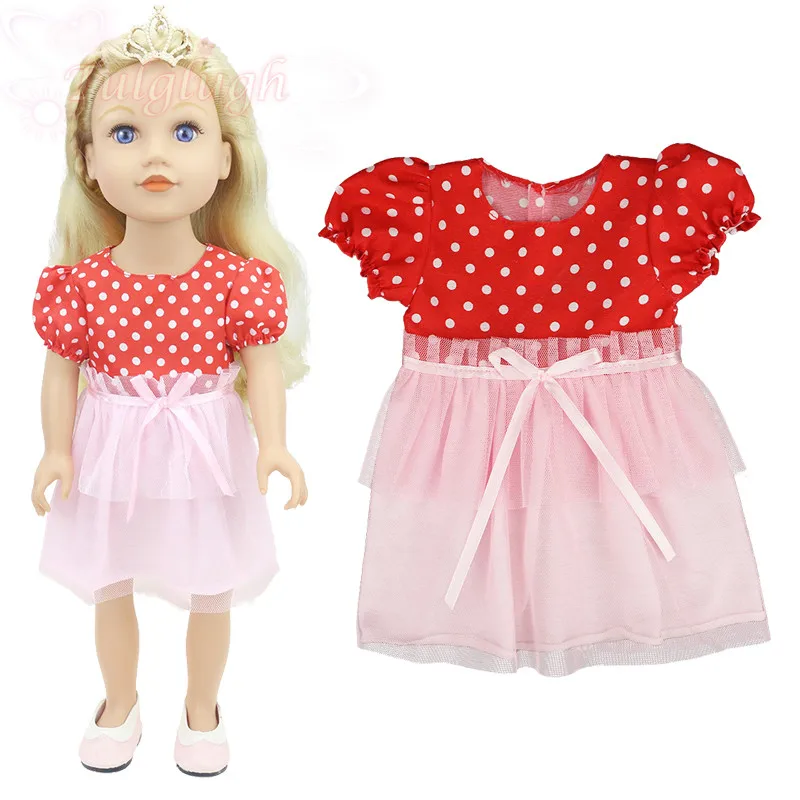

Модное летнее платье-юбка из пряжи, одежда для 18-дюймовой американской куклы и 43 см, аксессуары для кукол новорожденных