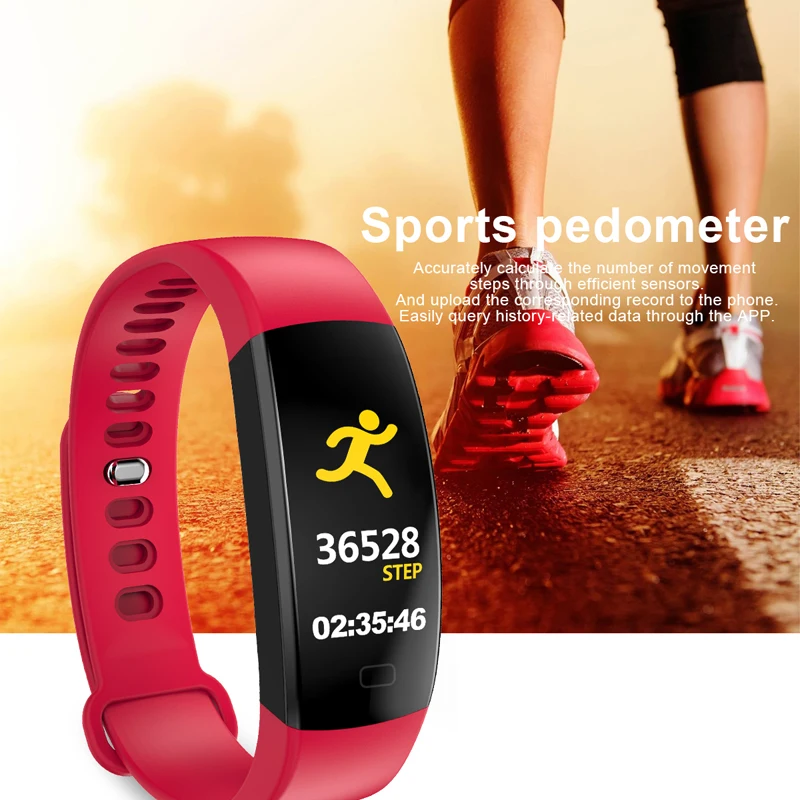 

Smart Fitness Bracelet Men woman Color Screen Smart Band Blood Pressure Heart Rate Monitor Wristband for Android IOS phone