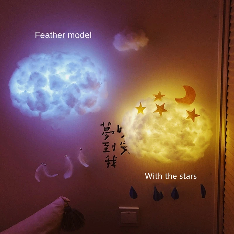 Креативная Подвесная лампа в форме облака из материала сделай сам подвесное