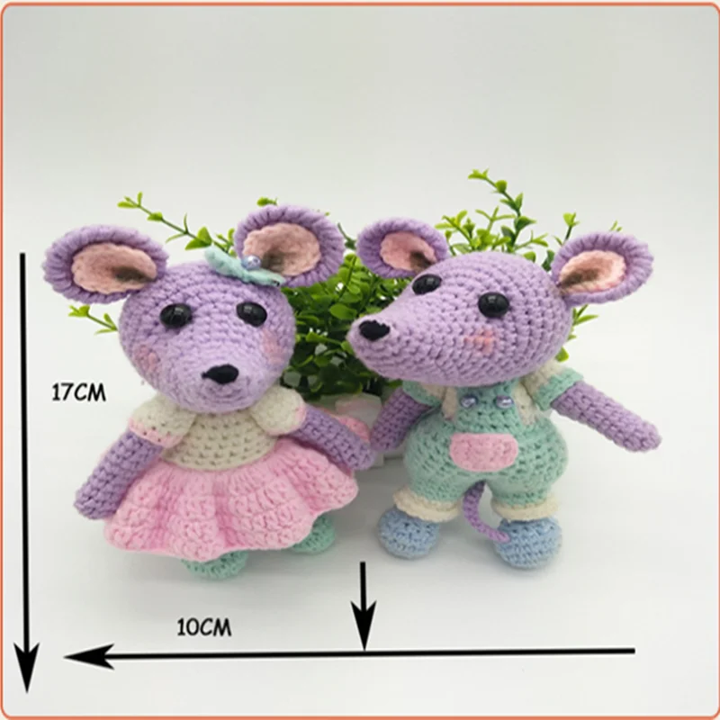 Пара мышь любовник ручной работы искусство украшение дома креативные шерстяные