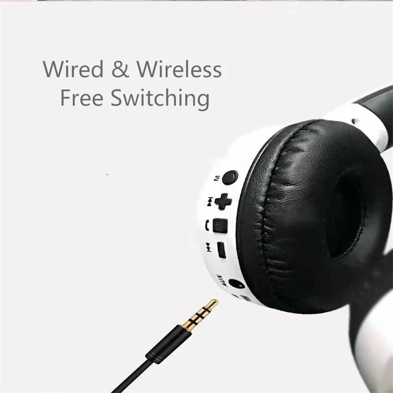 Беспроводная bluetooth-гарнитура Mp3 сабвуфер Выдвижная складная игровая гарнитура Поддержка TF карты, режим AUX, вызов. Функция fm-радио