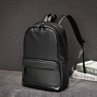 brand men backpack leather school backpack bag fashion waterproof travel bag casual leather book bag male