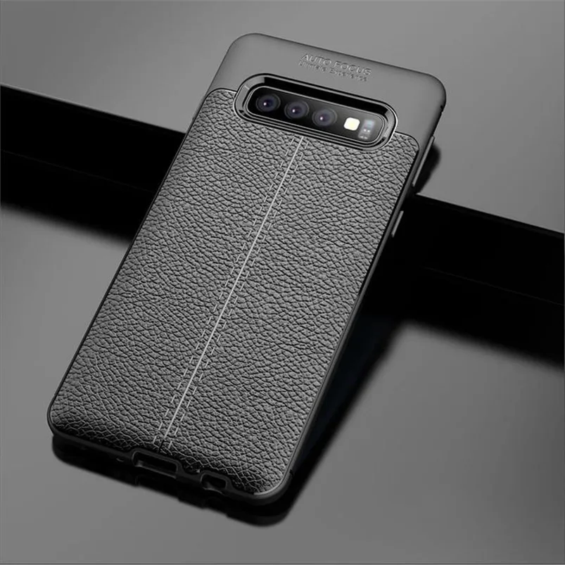 Мягкий ТПУ чехол с текстурой личи кожаный чехол для samsung Galaxy S10 S10E S8 S9 плюс M10 M20 M30 M40 A10 A20 A20E A30 A40 A50 A60 A70 чехол Funda