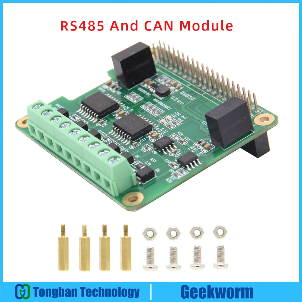 RS485 и CAN промышленный модуль связи через интерфейс SPI для Raspberry Pi 4 Model B/3B +/3B/2B/Zero W |
