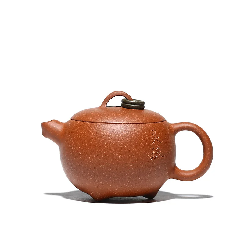 

Ni Xin'an Zisha teapot raw mine downhill Ni Lingzhu Teapot Tea Set Handmade sand in the rain