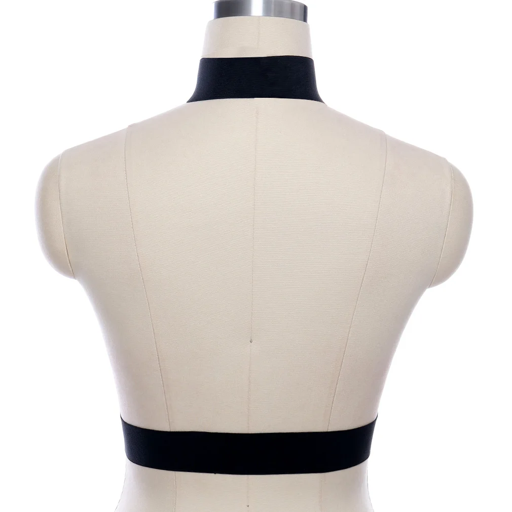 Сексуальное нижнее белье эластичный черный бюстгальтер без чашек бандаж для