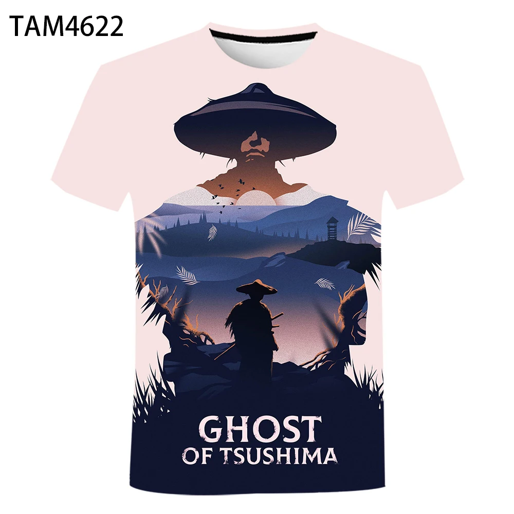 Футболка Мужская/женская с 3D-принтом призрака цушимы крутая тенниска в стиле