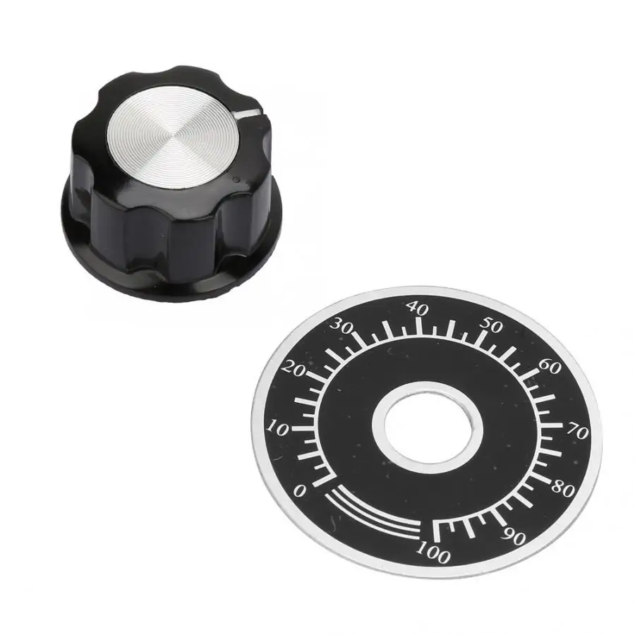 10 шт. ручки для управления потенциометром и шкалой 0 100|Крышки переключателей| |