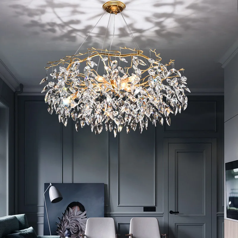 

Modern LED Crystal Chandelier Lighting Luxury Home Decoration Chandeliers Lamp Living Room Hanglamp K9 Crystal Lobby Lighting