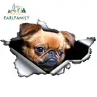 EARLFAMILY 13 см x 8,1 см Брюссель Гриффон наклейки рваные металлические животные