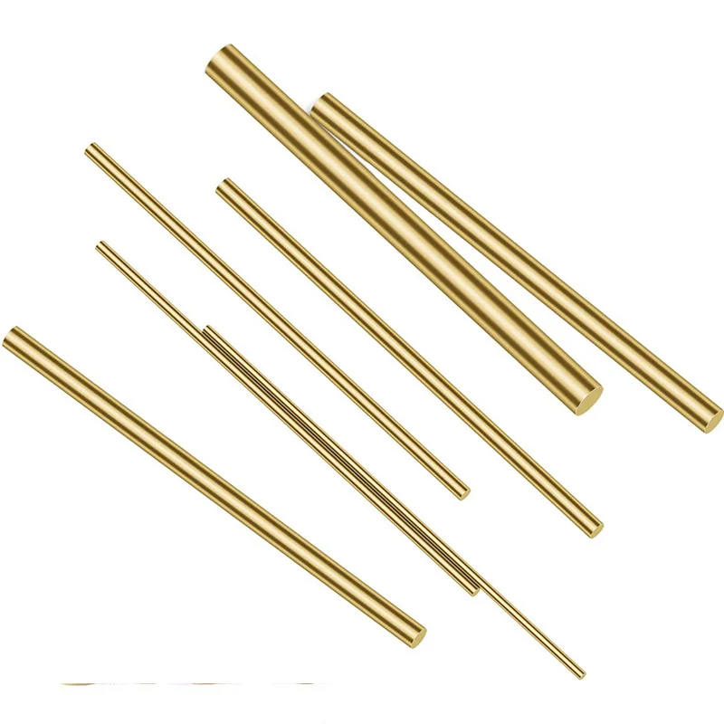 Brass Round Rod Bar Stick Tube Pipe for DIY Knife Handle Shank Scales Rivet Material Copper 200mm Length 3mm 4 5 6 8mm Diameters