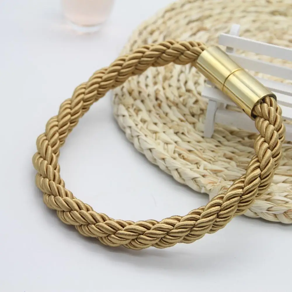 Шторы ремни Простой Современный Творческий Золото Магнит пряжки серый галстук