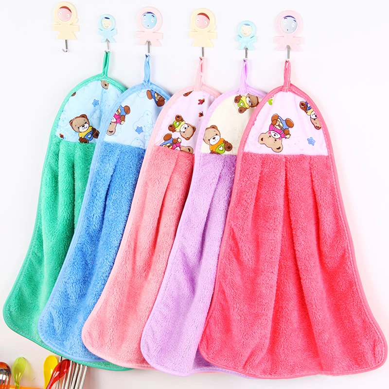 Милое мультяшное полотенце кухонная посуда Коралловая флисовая ткань супер