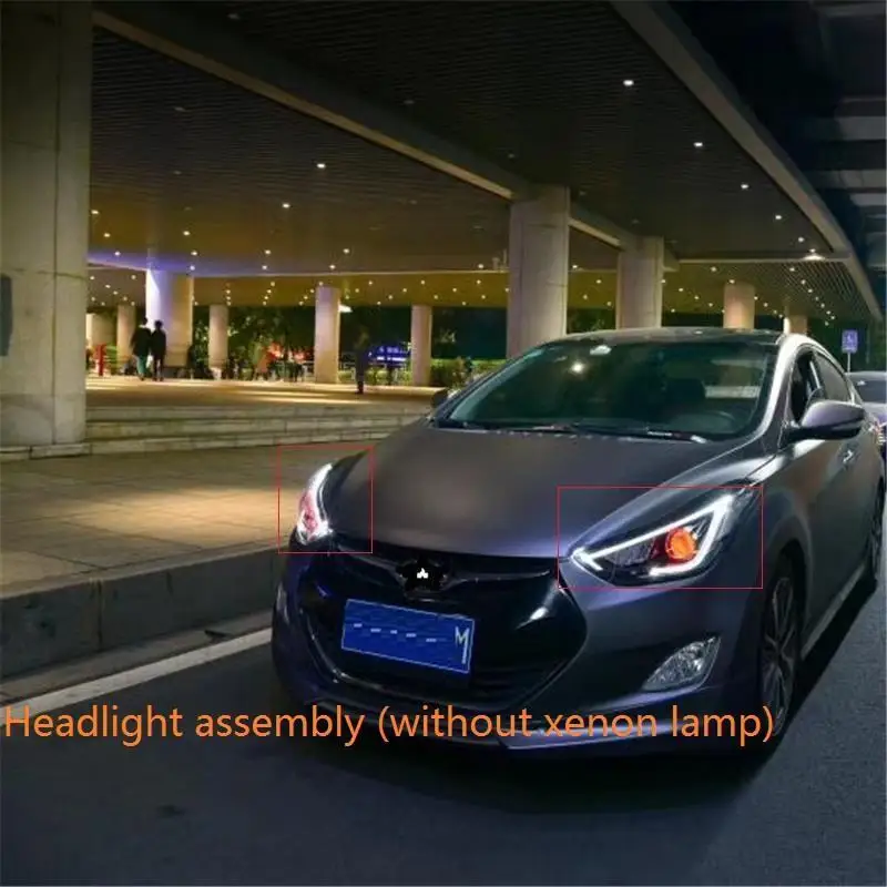 MODEL H Автомобильные Внешние Luces Neblineros Para Автомобильные светодиодные Drl фары Задние Автомобильные фары в сборе 12 13 14 15 для hyundai Elantra - Цвет: MODEL H