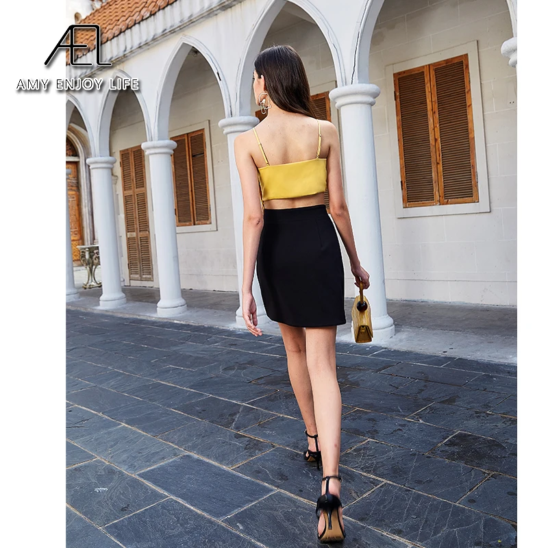 AEL Сексуальная Женская камисоль блузка с большим бантом топы на бретелях