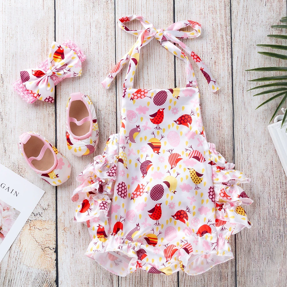 Комплект одежды для новорожденных малышей девочек костюм на бретельках Дня