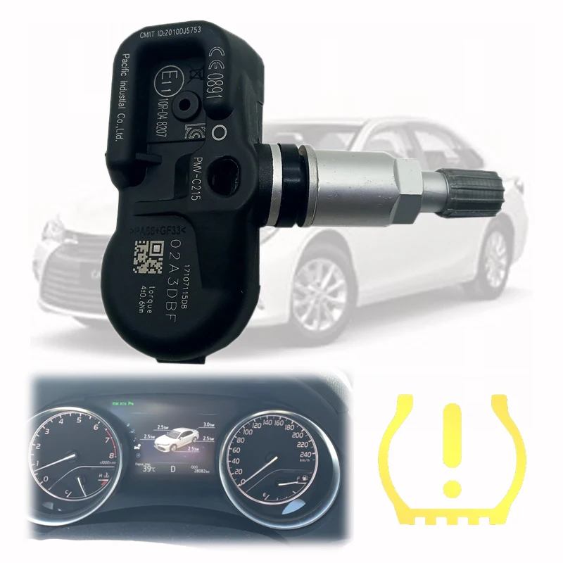 Tire pressure monitoring system FOR Toyota Land Cruiser Prado C-HR Camry Lexus CAR 433MHz PMV-C215 TPMS 42607-48020 PMVC215 1PCS |