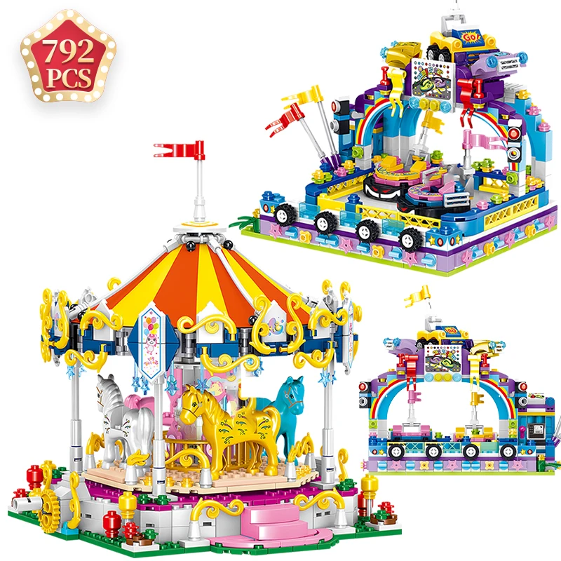 Конструктор карусель из серии Creator Mini Детский конструктор бампер автопарк