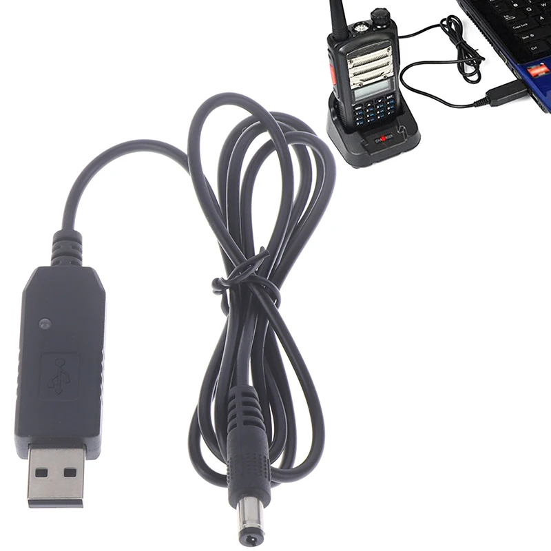 

Hot sale Walkie Talkie USB Cable Voltage Boost Charging Cord 5V To 9V for UV-5R UV82 Charger Two Way Radio USB Charge Wire