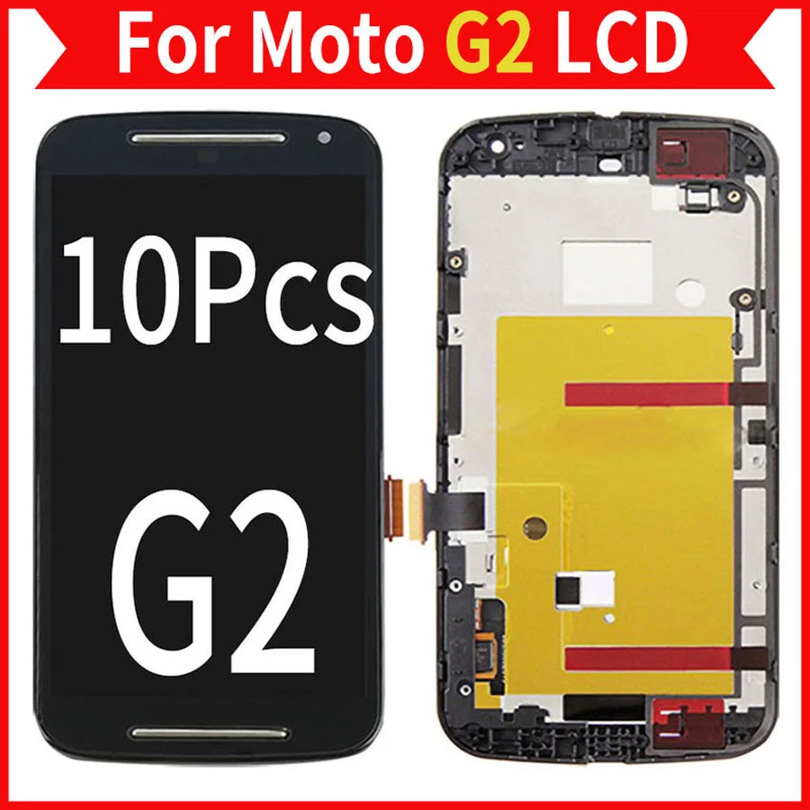 

10 шт./лот для Moto G2 ЖК-дисплей с сенсорным дигитайзером в сборе G 2 2nd Gen XT1063 XT1064 XT1068 xt1069запчасти для мобильных телефонов
