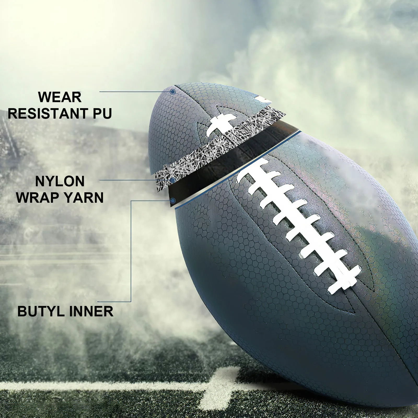 Светоотражающий футбольный стандарт 9 светящийся светоотражающий мяч кожаный