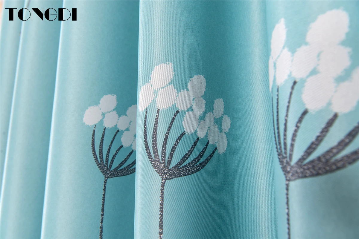 TONGDI Blackout Curtains Elegance Floral Printing High-grade Decoration For Home Hotel Christmas Party Bedroom Living Room | Дом и сад