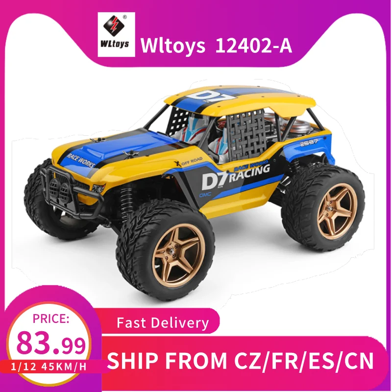 

Wltoys XK 12402-A D7 1/12 RC Car 550 Motor 2.4GHz 4WD 45Km/H RC Rock Racing Crawler Off Road RC Car Vehicles Truggy Car Adults