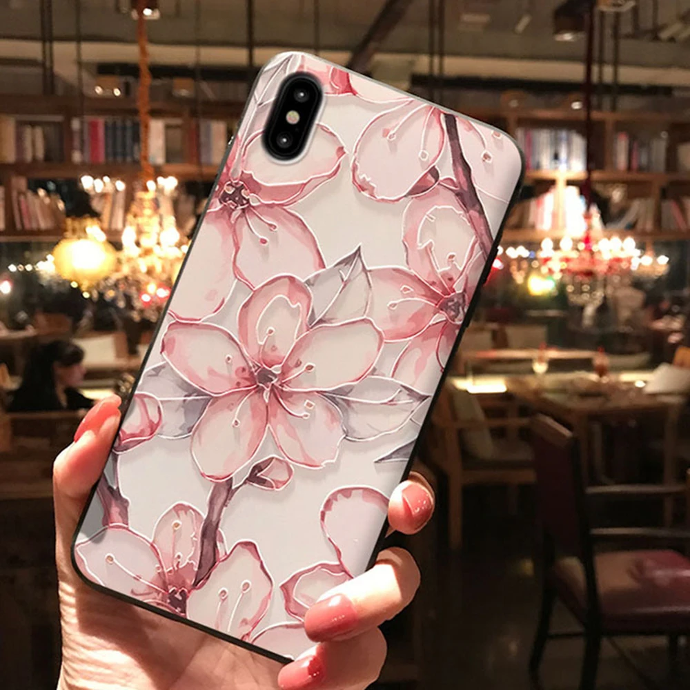 Модный телефон чехол для iPhone 6 6s 7 8 Plus X XS MAX XR разноцветный окрашенный рельефный