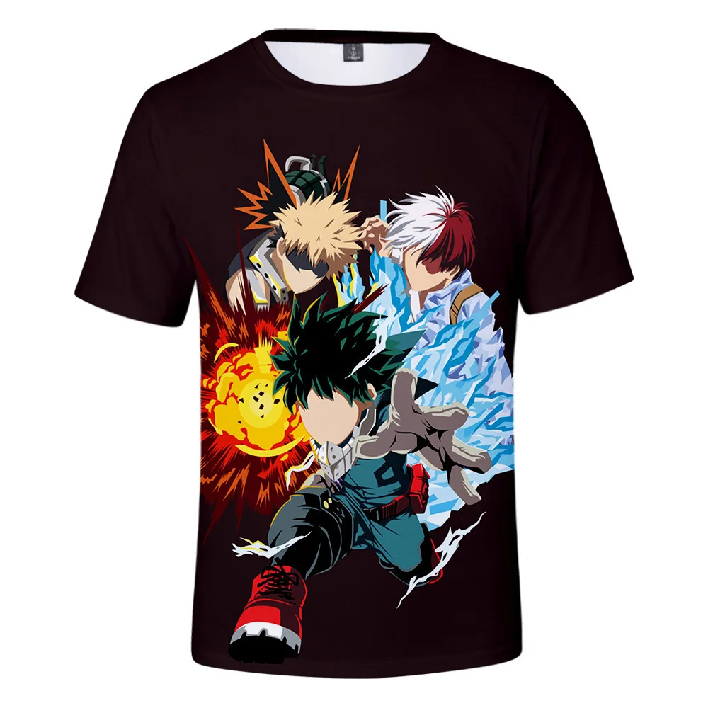 

Cosplay My Hero Academia Printing Pattern T Shirt Summer Casual Fashion Short Sleeve Men Women Harajuku Streetwear Anime Tee