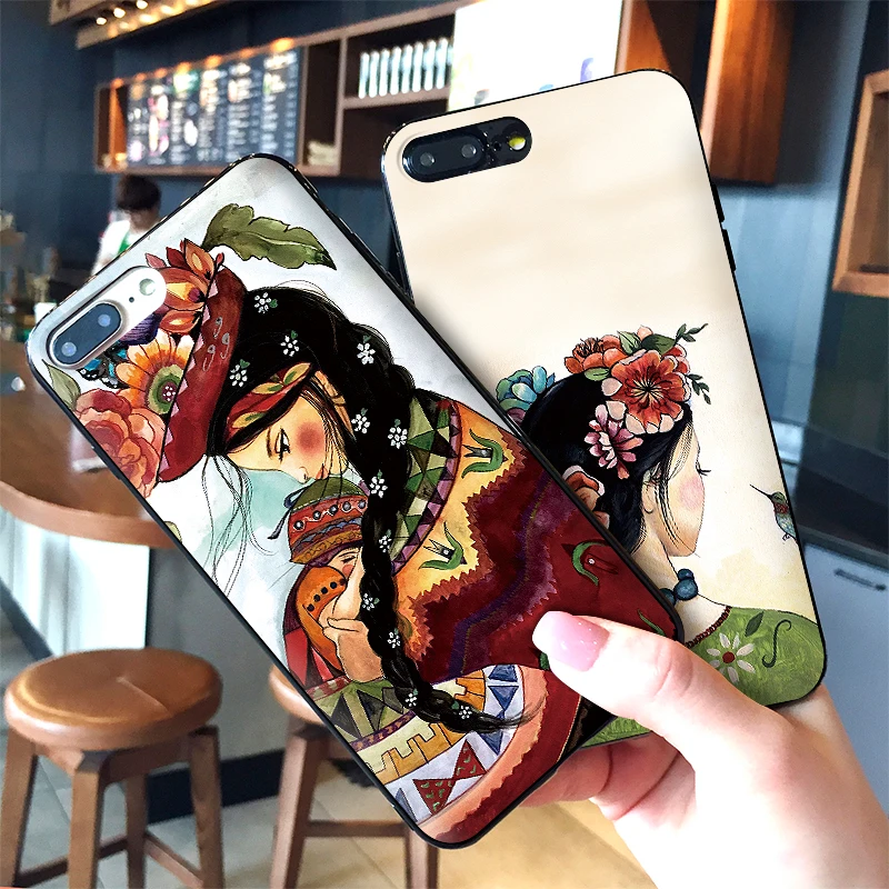Красивые волосы для мамы и ребенка iPhone 6 6S 7 8 Plus X XS XR Max 5 5S Мягкий защитный чехол
