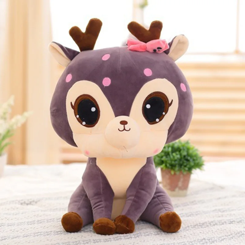 Бесплатная доставка милые плюшевые игрушки с жирафом мягкие Sika подушки оленем