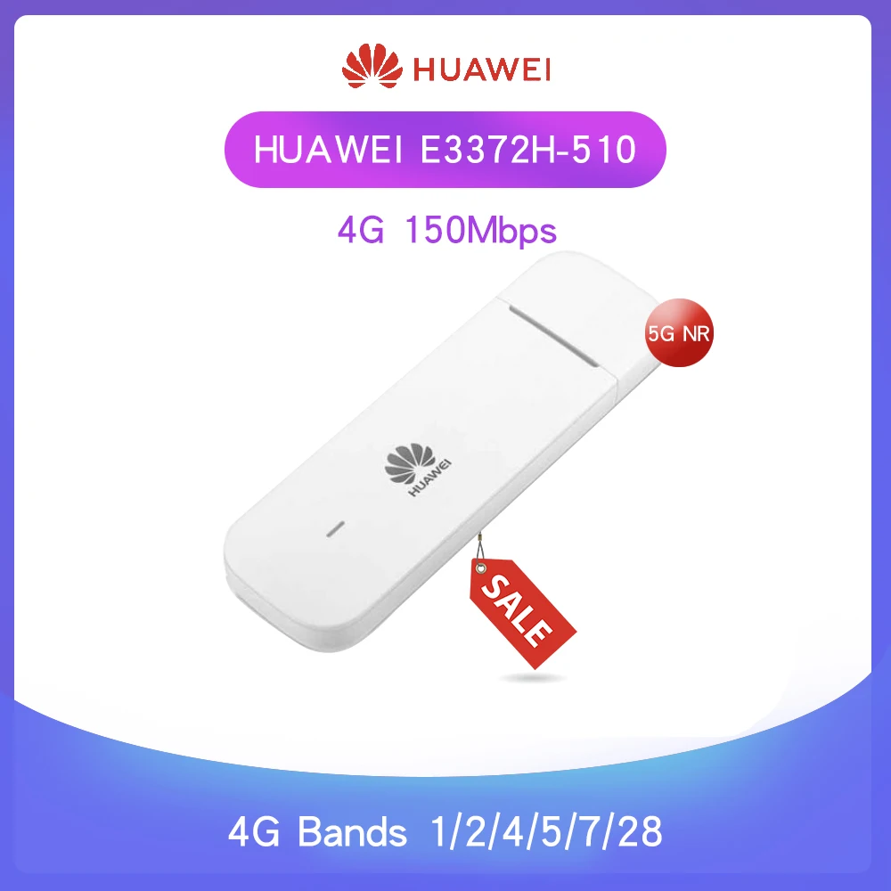 Разблокированный USB модем HUAWEI E3372H 510 4G LTE Cat4 150 Мбит/с 2 антеннами|3G модемы| |