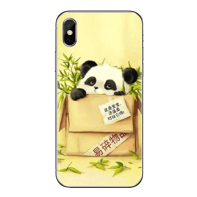 Милые азиатские Детские панда Медведь Китай для samsung Galaxy S3 S4 S5 Mini S6 S7 Edge S8 S9 S10 Plus Note