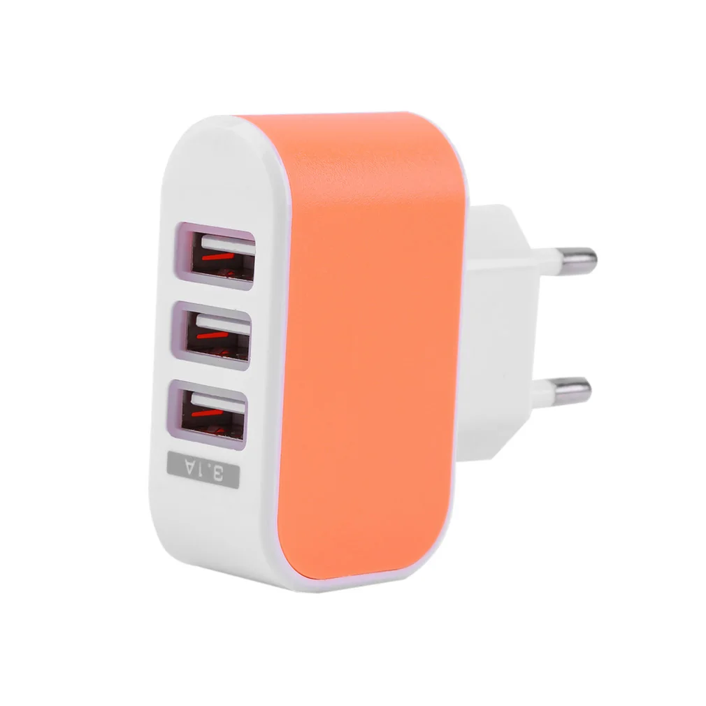 3 USB порта настенный адаптер для дома и путешествий зарядное устройство