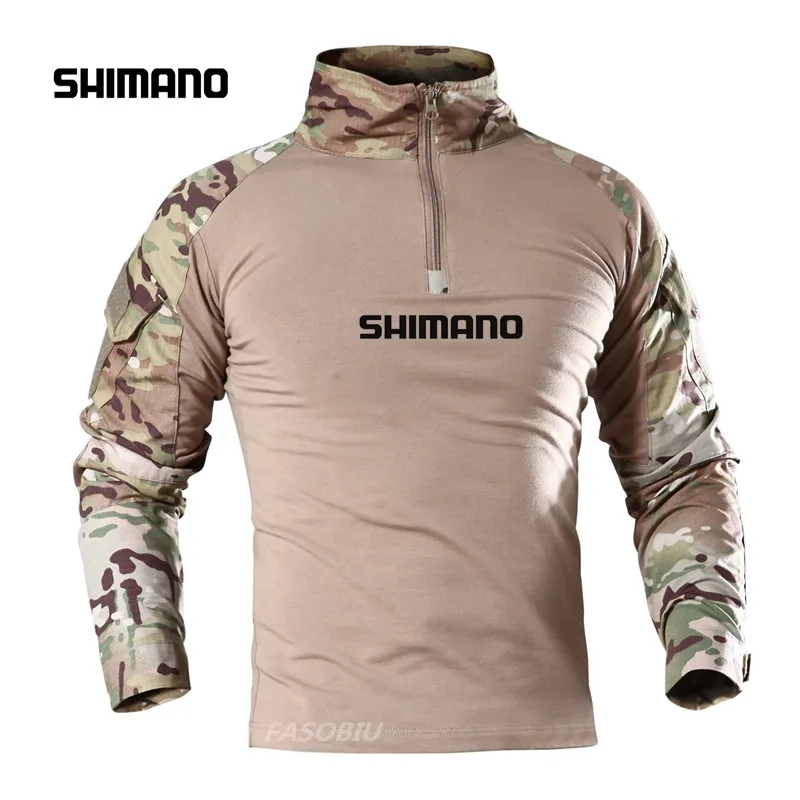 

Мужская уличная спортивная рыболовная куртка Shimano, износостойкая камуфляжная рубашка с защитой от УФ излучения для походов и рыбалки, дышащ...