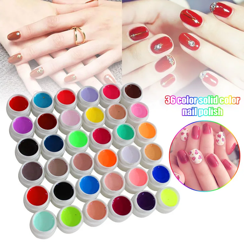 Фото Новинка лак для ногтей 36 цветов фототерапии гель маникюрный набор магазин