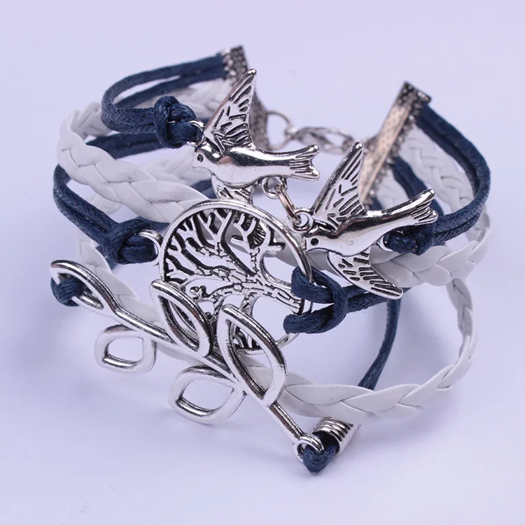Новые ювелирные изделия мир голубь лая веревка тканый женский браслет подарок |