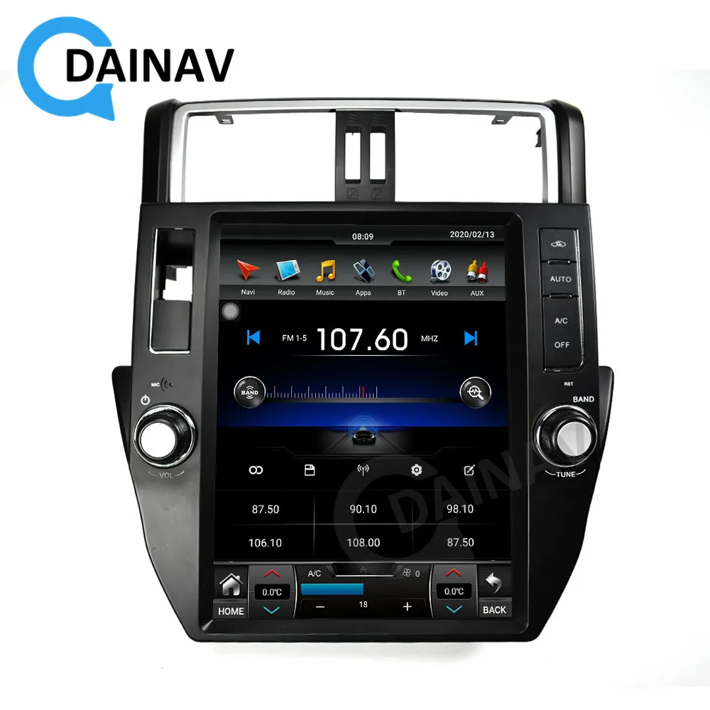 

Автомобильный мультимедийный DVD-плеер Android для Toyota Prado 2010 2012 2013, вертикальный экран, стереомагнитола 2DIN