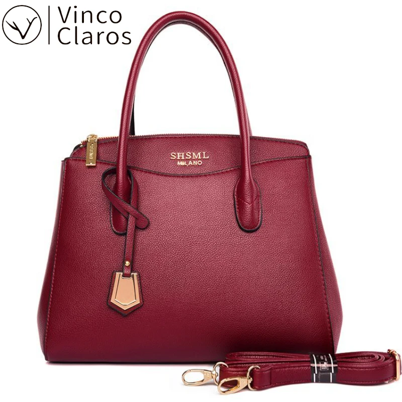 

Luxury Leather Handbags Women Bags Designer Purse High Quality Shouder Crossbody Top-handle Bag Large Capacity Waterproof Bolsos