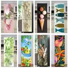 Индивидуальный сервис3D визуальный цветок зеленое растение плакат для украшения холодильника клейкие водонепроницаемые ПВХ наклейки на стену мебельные обои