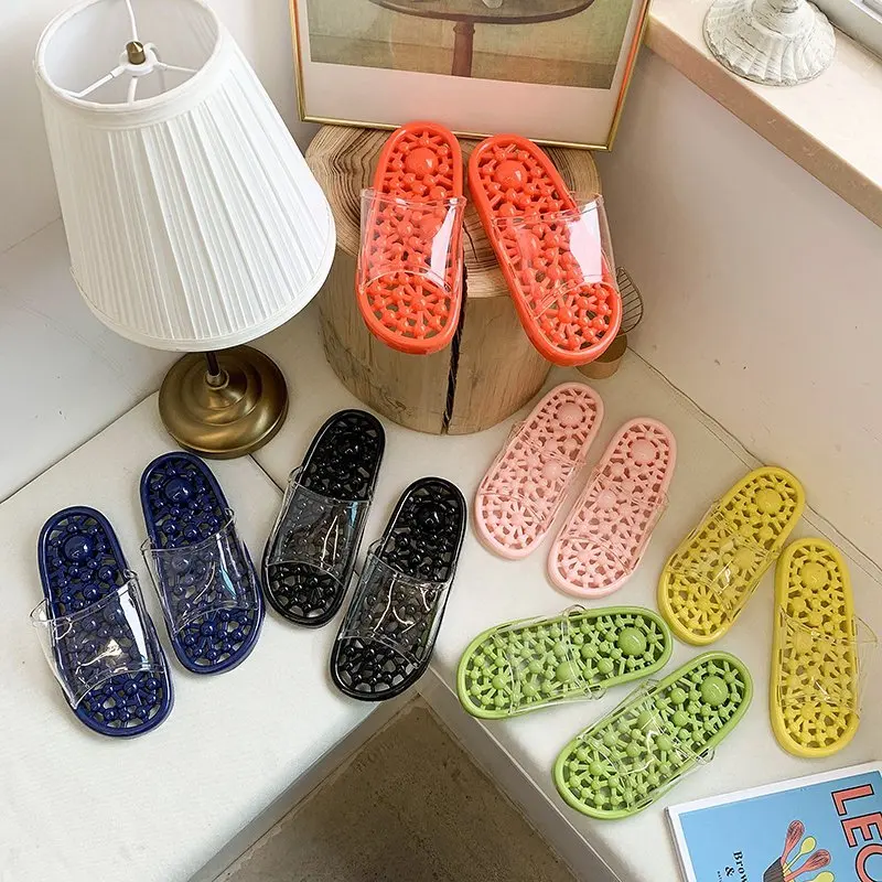 

Сандалии женские весенне-летние, массажные, прозрачные, цветные