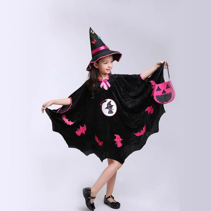 Коллекция 2019 года Детский комплект с платьем для девочек летучая мышь тыква