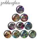 10 шт., Круглые Стеклянные Кабошоны, 12182025 мм
